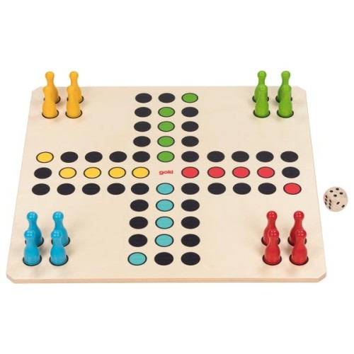 Extra großes Holz-Brettspiel | Ludo | Spielzeug für Kinder und Senioren